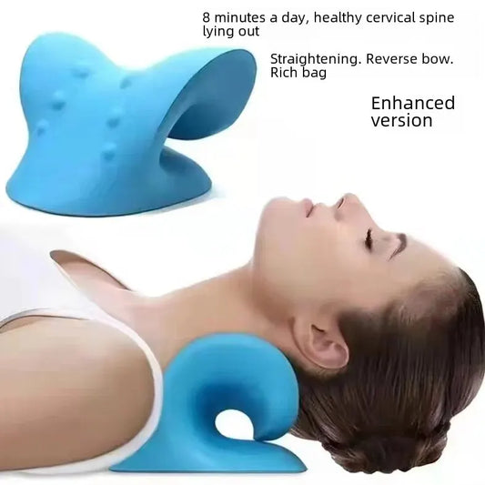 Home Use Neck Massager Cervical Traction Pillow Spine Corrector Relaxation Bow C Type Fitness Equipment